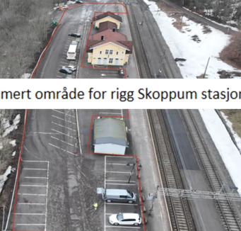 Lenke til artikkel: Skoppum: Arbeidene langs den gamle jernbanetraseen er i gang